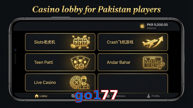 Lobby view of Go177 for Pakistan users